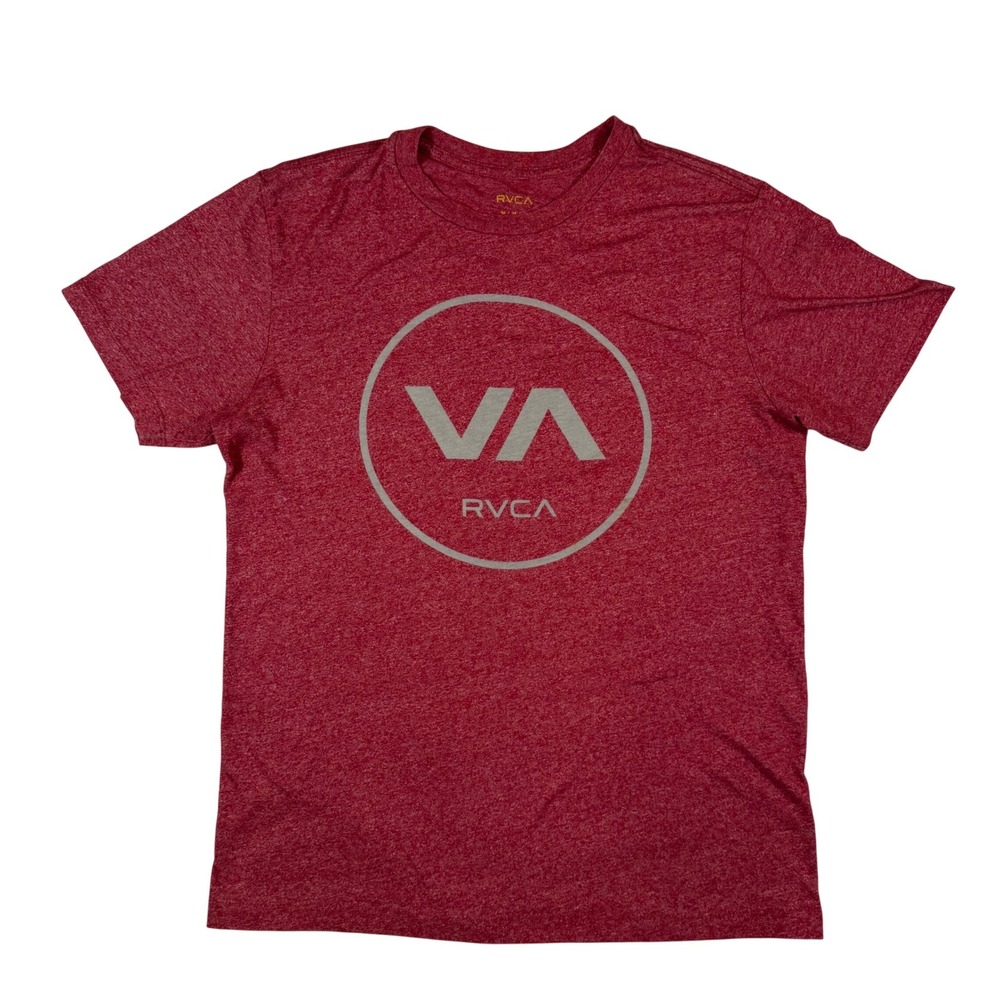 RVCA Graphic T-Shirt Mens Medium Red Heathered Short Sleeve Skater Surf Sporty